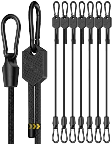 Lucky Straps 48" Black Adjustable Carabiner Bungee Cords by LuckyStraps