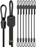 Lucky Straps 48" Black Adjustable Carabiner Bungee Cords by LuckyStraps
