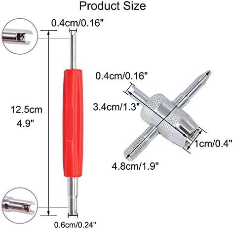 TWTADE Tire Valve Stem Removal Tool Kit, R12 R134a Air Conditioning Valve Core - Image 2