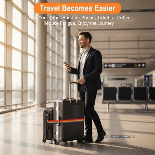 Luggage Strap Set, 4-Piece 10.2 to 15.7 inch Fabric Linking Bands and 2 Luggage - Image 7