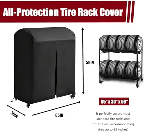 Tire Rack Cover, All-Protection Thickened 420D Oxford Fabric, Waterproof - Image 2