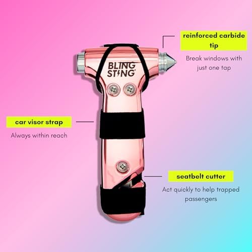 BLINGSTING Car Emergency Escape Hammer, Seatbelt Cutter, Window Breaker Tool - Image 3