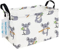 Rectangular Collapsible Gray Koala Storage Basket Nursery Toy Organizer by LANGYASHAN