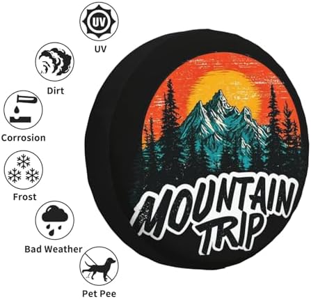 Mountain Trip Spare Tire Cover Waterproof Wheel Cover 17 Inch Universal Fit - Image 6