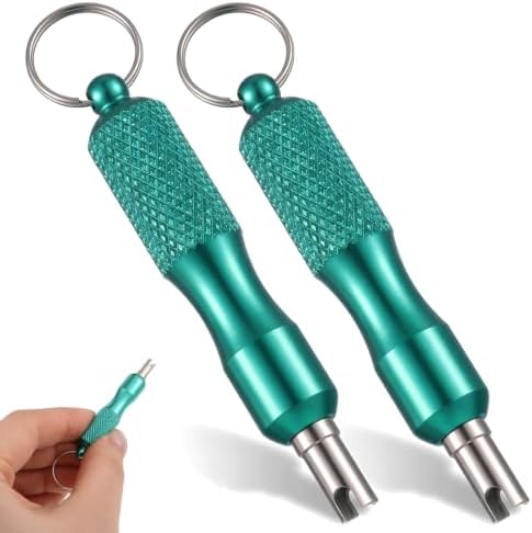 2 PCS Valve Core Removal Tool Keychain Stainless Steel Tire Valve Stem Tool by Unknown