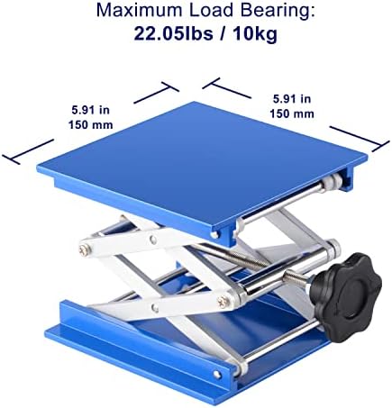 Labasics Lab Jack, 6x6 inch Anodized Aluminum Laboratory Support Jack Lift - Image 2