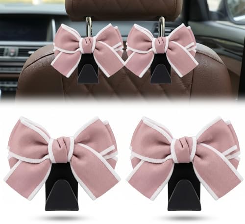 2 Pack Cute Bow Car Seat Headrest Hooks, Purse Hook by Unknown