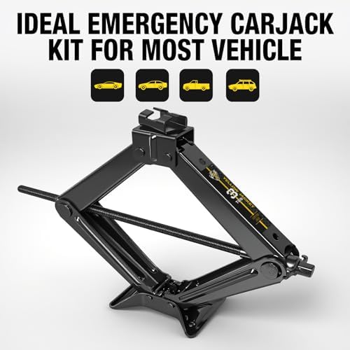 YELLOW JACKET Scissor Car Jack 3 Ton Tire Changing Kit - Image 6