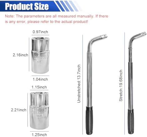 Universal Telescoping Wheel Lug Wrench, Extendable Car Wheel Nut Remover - Image 2
