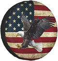 Spare Tire Cover Bald Eagle American Flag Tire Covers Protector Wheel Tire by BMPUDERY