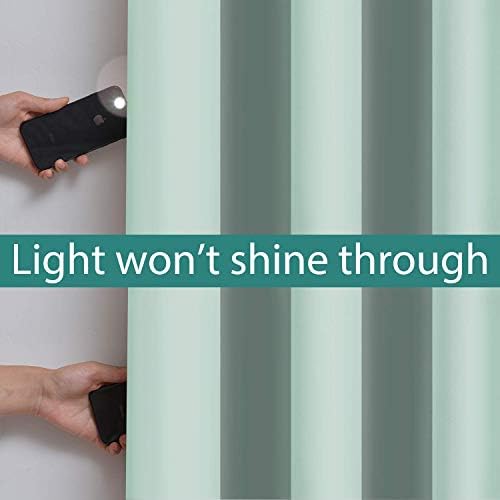 Yakamok Aqua 100% Blackout Patio Door Curtain Panels W100 x L84, 1 Panel - Image 3