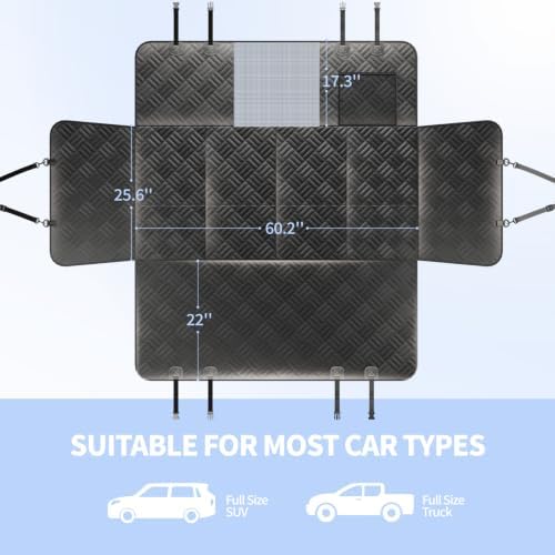 Dog Car Seat Cover for Back Seat, Hard Bottom Backseat Extender - Image 6