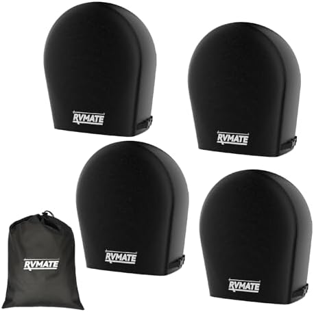 RVMATE RV Tire Covers, Fits 30"-32" Diameter Tires, 4 Pack Wheel Cover by RVMATE
