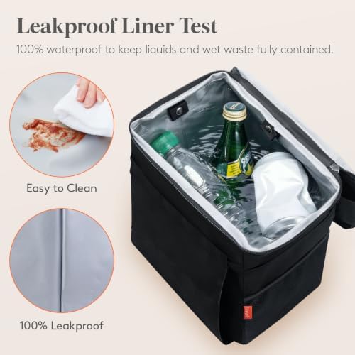 Lifewit Car Trash Can with Lid, Garbage Bag Hanging, Trash Bin, 2 Gallon - Image 6