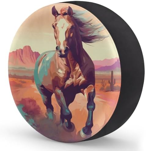 Spare Tire Cover Wild Horses Wheel Covers Protectors Waterproof Dust-Proof - Image 3