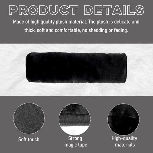2 PCS Seat Belt Shoulder Pads, Soft Fluffy Plush Seat Belt Shoulder Strap Covers - Image 3