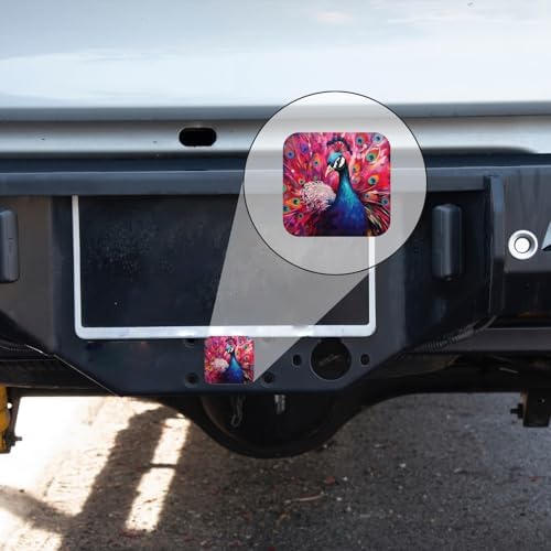 Hitch Cover Fits for 2-Inch Hitch, Elegant Peacock - Image 5