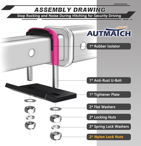 AUTMATCH Hitch Tightener Anti-Rattle Clamp - Image 3