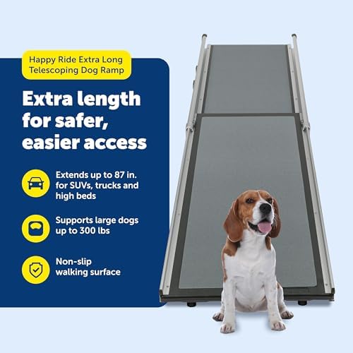PetSafe Happy Ride Extra Long Telescoping Dog Ramp, Portable Pet Ramp - Image 4