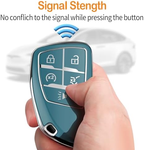 Soft Key Fob Cover with Keychain, 2021-2026 Chevy GMC Smart Key Protector - Image 5
