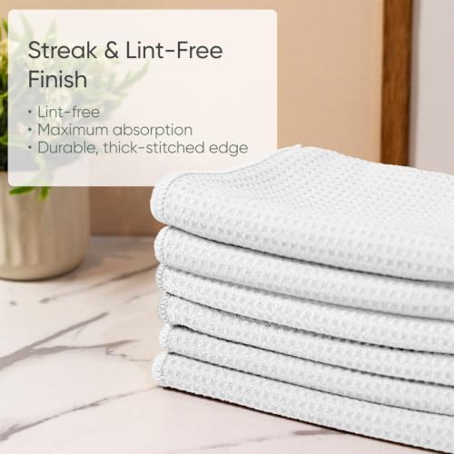 Kitchen Towels - Microfiber Waffle Weave Towels | Absorbent, No Lint, Commercial - Image 4