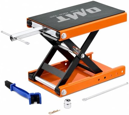 OMT Motorcycle Lift, 1100lb Crank Hoist Stand by OrionMotorTech