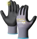 COOLJOB 3 Pairs Nitrile Rubber Dipped Safety Work Gloves by COOLJOB