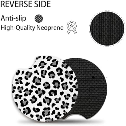 Leopard Print Car Coasters, Cute Car Assecories - Image 3