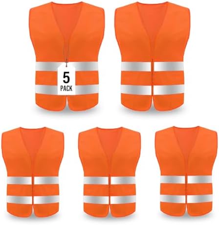 Safety Vest, Reflective High Visibility Construction Vest by KLMN-Safety