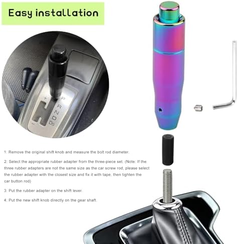 Automatic Shift Knob with Push Button, 5.7" Weighted Shifter Lever Handle Car - Image 5