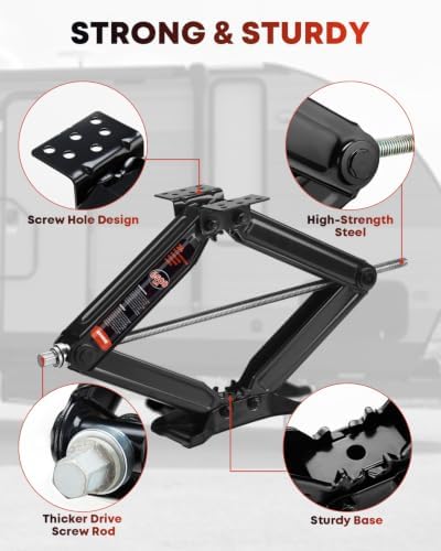 Kohree 6500lbs Heavy Duty RV Stabilizer Jacks 2 Pack, 24 Inch - Image 5