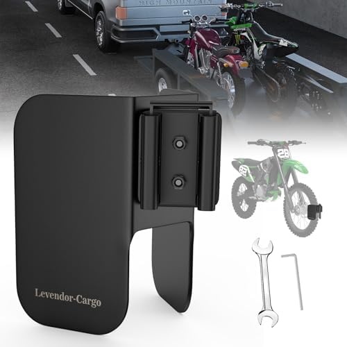 E-Track Dirt Bike Wheel Chocks, Bike and Dirt Bike in Enclosed by Levendor