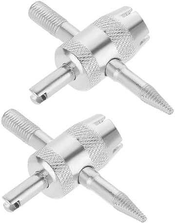 2 Pcs 4-Way Valve Core Tool Tire Valve Tools 4-in-1 Tyre Valve Removal Tool by KALIONE