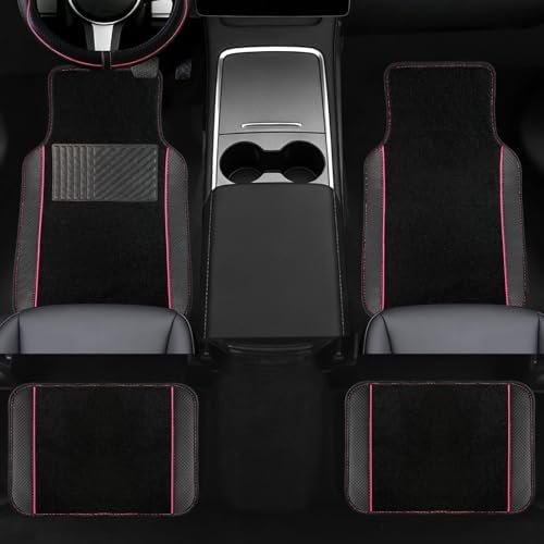 NBTEPEM 10 Pcs Car Floor Mats Full Set Car Accessories, Microfiber Leather - Image 3