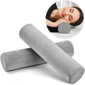 2 Pack Round Bolster Pillow Memory Foam Cervical Neck Roll Pillow Sleeping by AllSettHealth