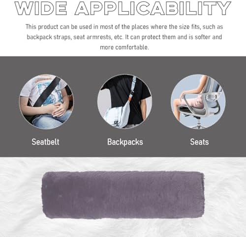 2 PCS Seat Belt Shoulder Pads, Soft Fluffy Plush Seat Belt Shoulder Strap Covers - Image 6