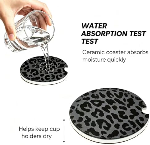 2PCS Absorbent Ceramic Car Coasters - Image 4