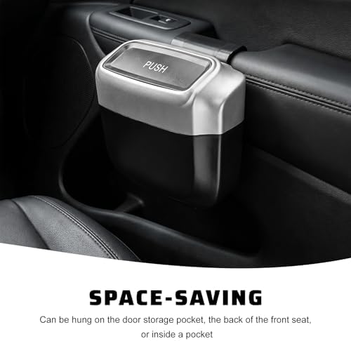 2PCS Auto Trash Can with Lid, Leakproof Waterproof Car Plastic Dustbin with 60 - Image 6