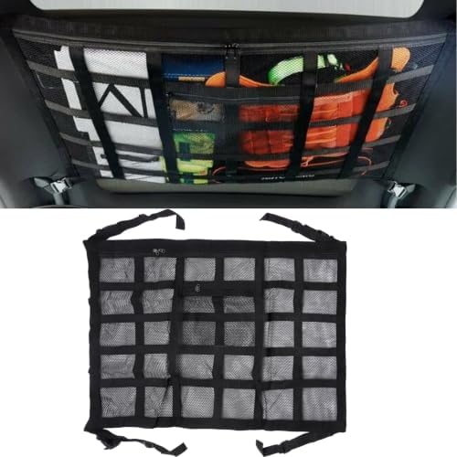 Car Ceiling Cargo Net, Versatile Storage Solution by Zreneyfex