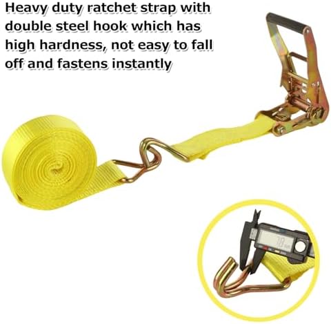 4 Pack 2 Inch Ratchet Straps Heavy Duty 20ft Tie Down Straps Ratchet - Image 4