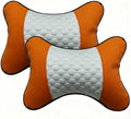 Car Neck Pillows Both Side Pu Leather 2pieces Pack Headrest Fit by Professinalcaraccessories