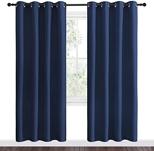 NICETOWN Navy Blackout Curtains - Image 2