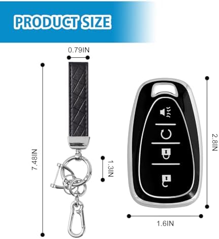 Rislobx Key Fob Cover Fit for Chevy Key, Car Key Case Protector for Volt Bolt - Image 3