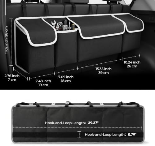 Car Trunk Organizer for SUV, Hanging Backseat Storage Bag 40.16" x 11.02" - Image 2