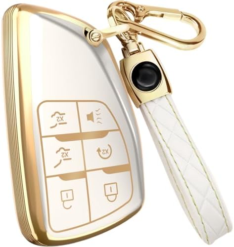 Lucrum Compatible with Chevy, Buick Key Fob Cover & Keychain by Lucrum