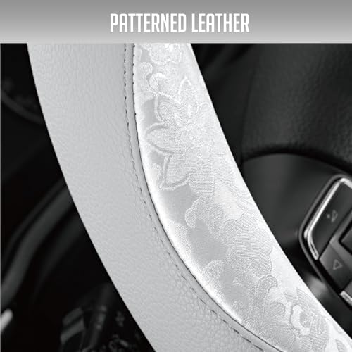 PIC AUTO Steering Wheel Cover, Universal Fit 14.5"–15.5", Soft PU Grain Leather - Image 3