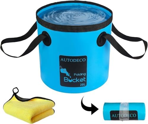 Collapsible Bucket 5 Gallon Container Folding Water Bucket Portable Wash Basin by AUTODECO