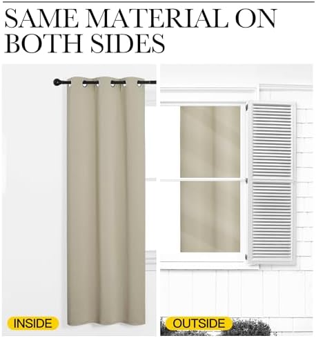 NICETOWN Cream Thermal Insulated Curtains - Image 5