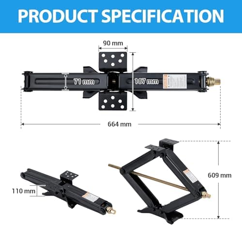Heavy-Duty RV Stabilizer Scissor Jacks 4-Pack, 7500 LBS Capacity Each, - Image 2