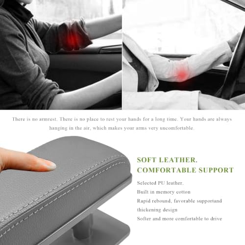 Car Armrest Pad, Adjustable Height Left Elbow Support Anti-Fatigue Car Door Arm - Image 5